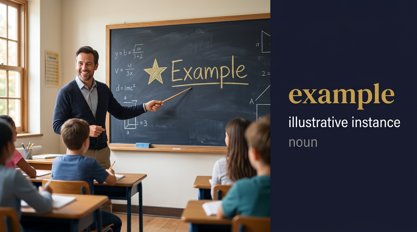 صورة توضيحية لمعنى كلمة Example (مثال)