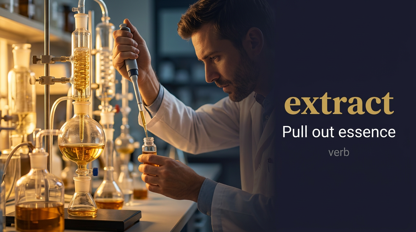 صورة توضيحية لمعنى كلمة Extract (يستخرج)