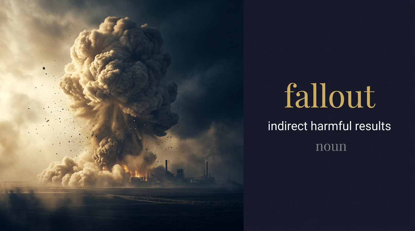 صورة توضيحية لمعنى كلمة Fallout (تداعيات)