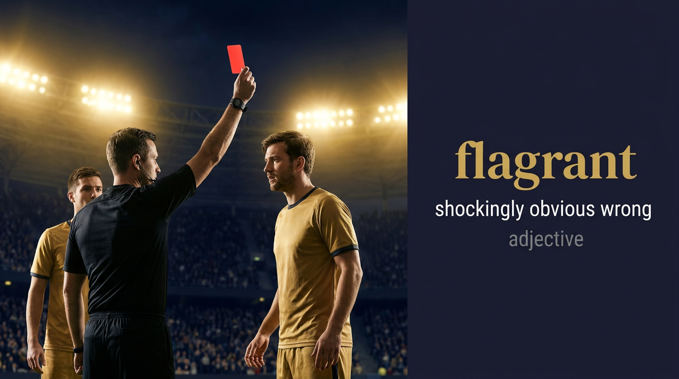 صورة توضيحية لمعنى كلمة Flagrant (فاضح)