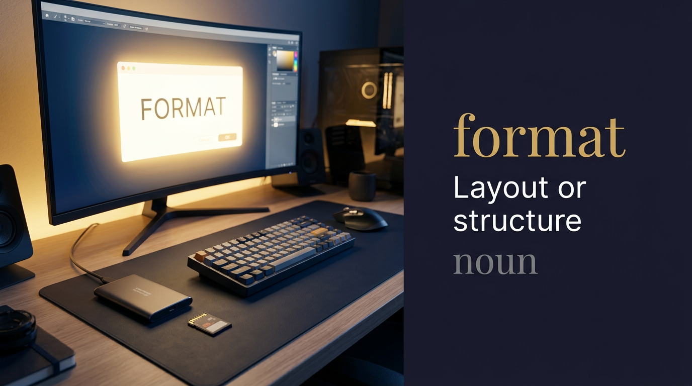 صورة توضيحية لمعنى كلمة Format (التنسيق)