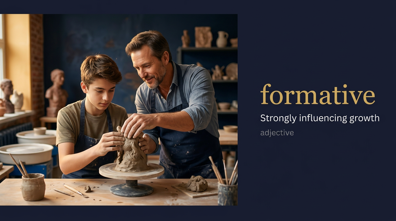 Formative (تكويني) — illustrated meaning of the English word Formative on GL Dictionary