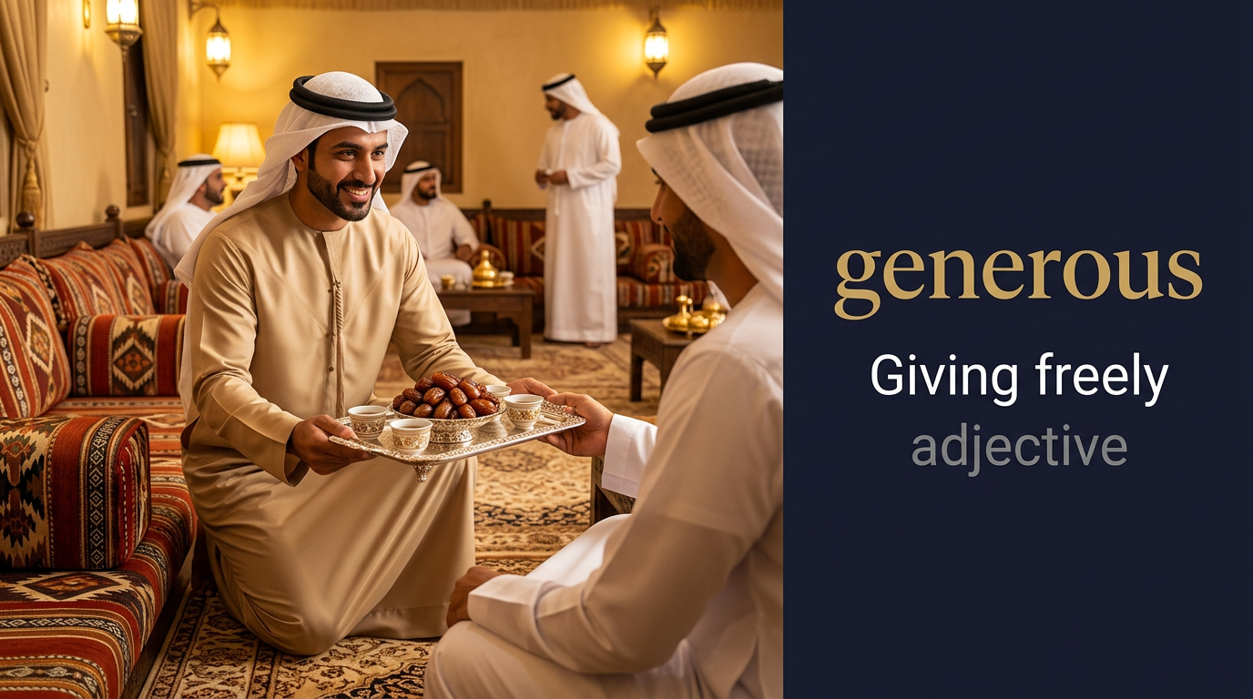صورة توضيحية لمعنى كلمة Generous (كريم)