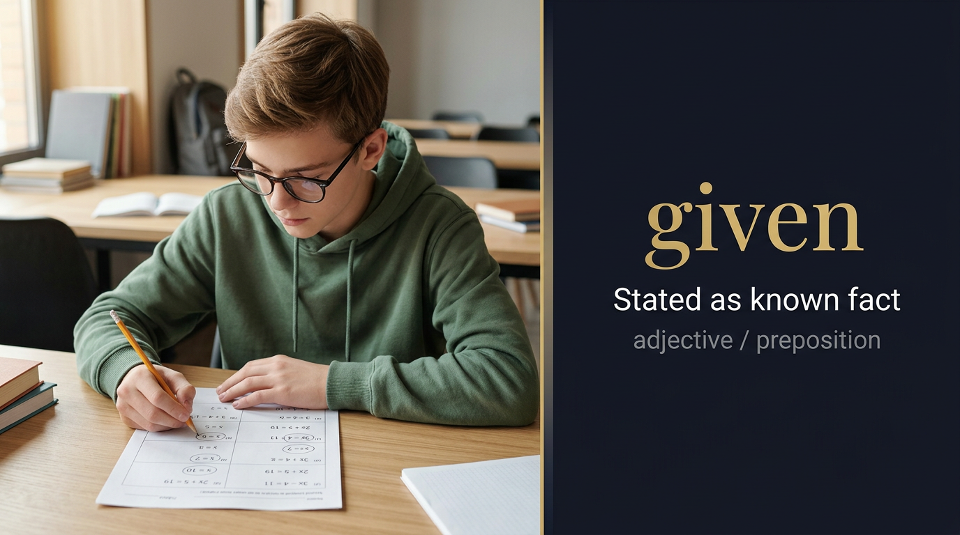 صورة توضيحية لمعنى كلمة Given (مُعطى)