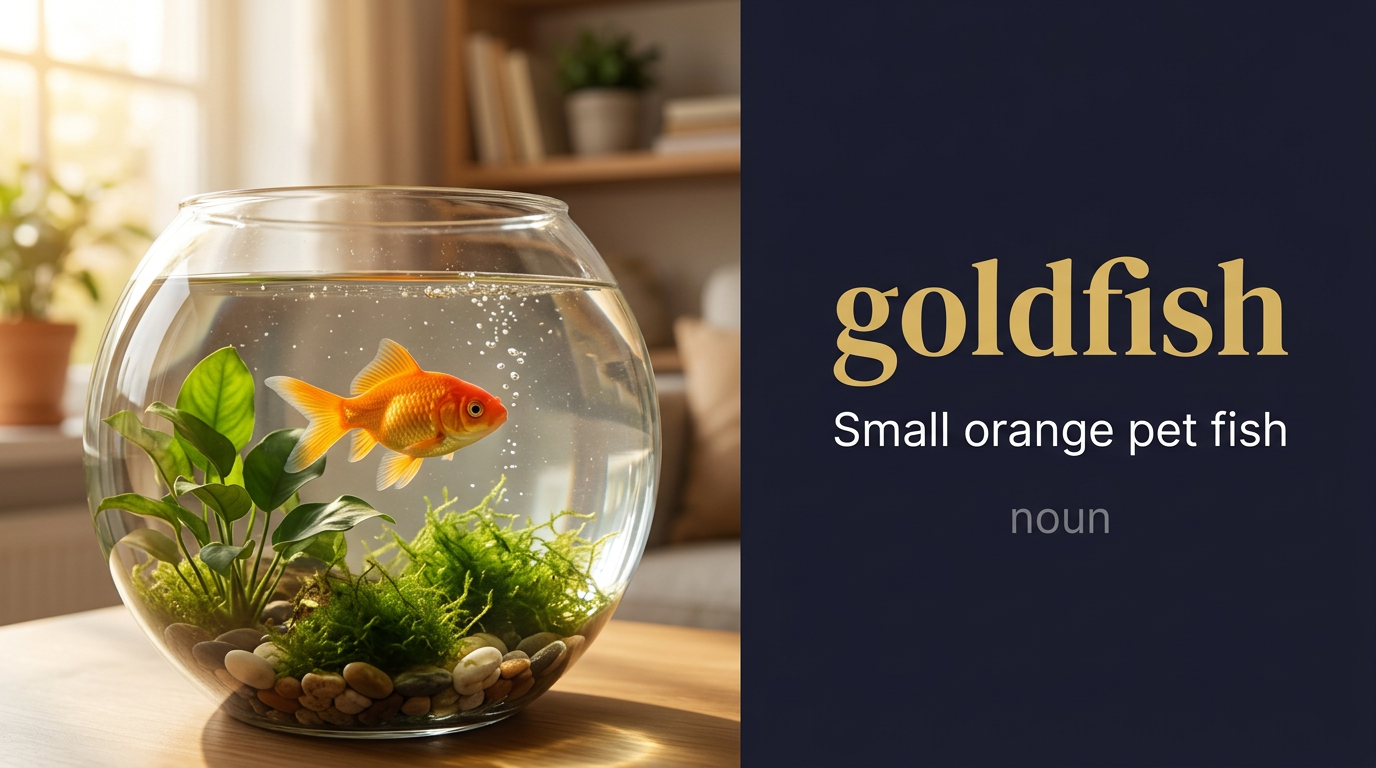 صورة توضيحية لمعنى كلمة Goldfish (سمك الزينة الذهبي)