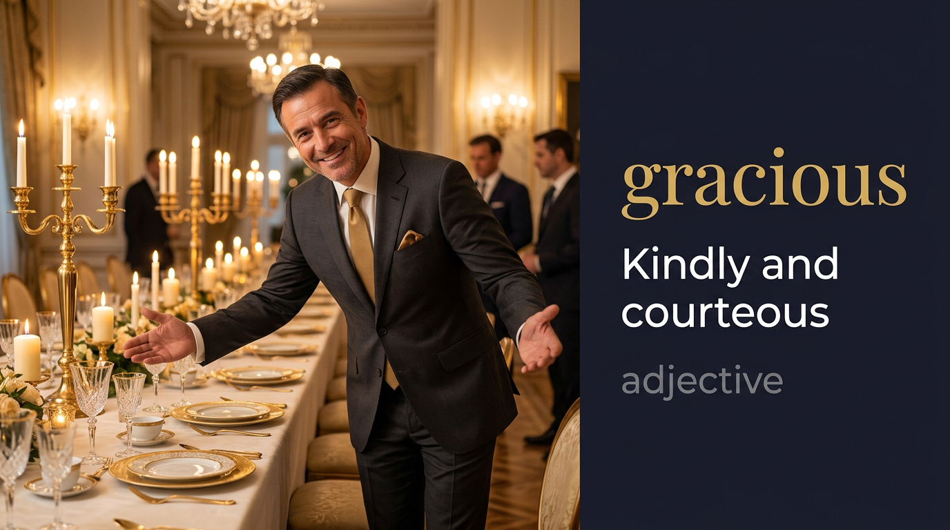 صورة توضيحية لمعنى كلمة Gracious (كريم)