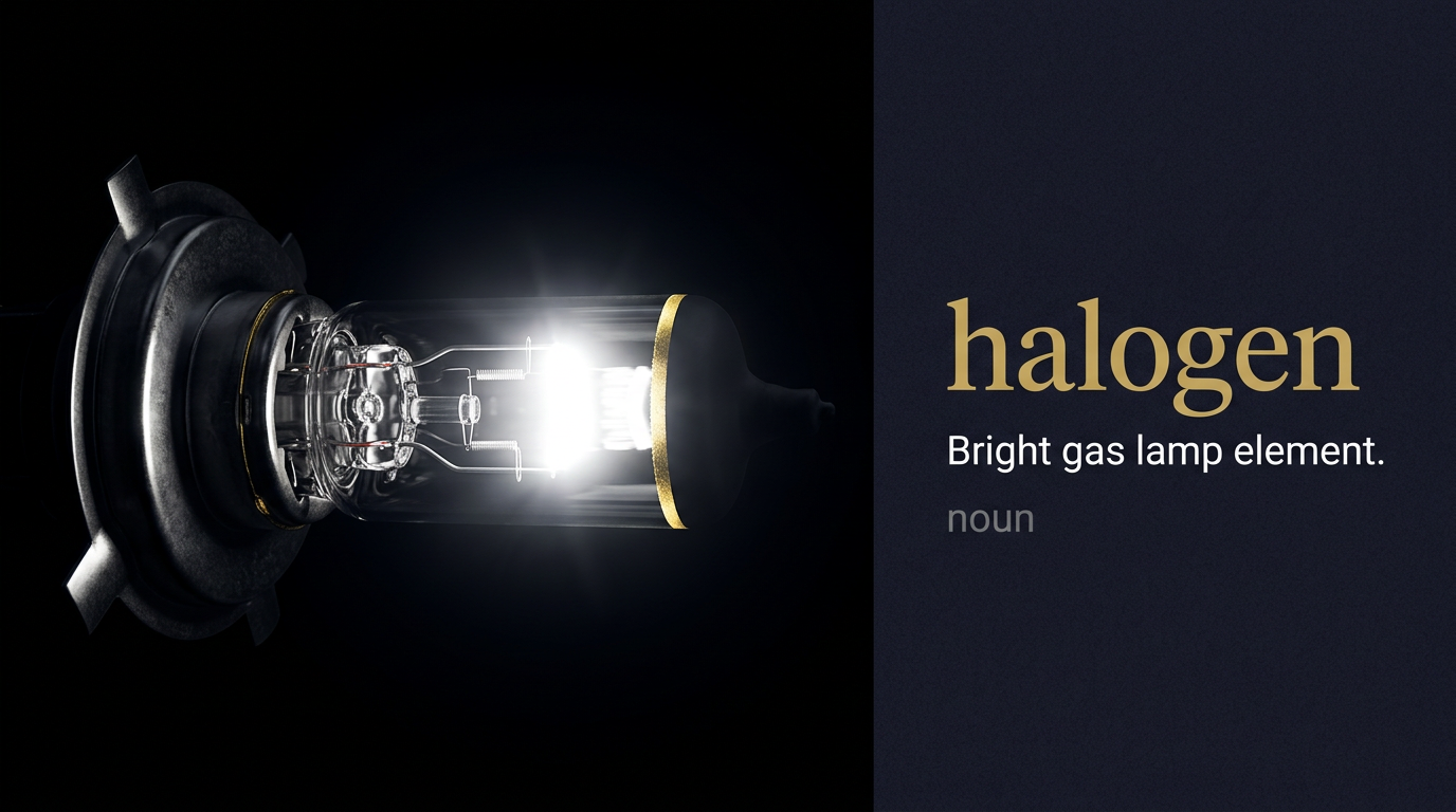 صورة توضيحية لمعنى كلمة Halogen (الهالوجين)