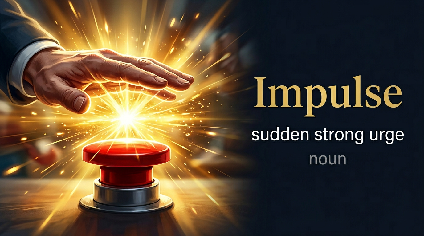 Impulse (دافع ونزعة) — illustrated meaning of the English word Impulse on GL Dictionary