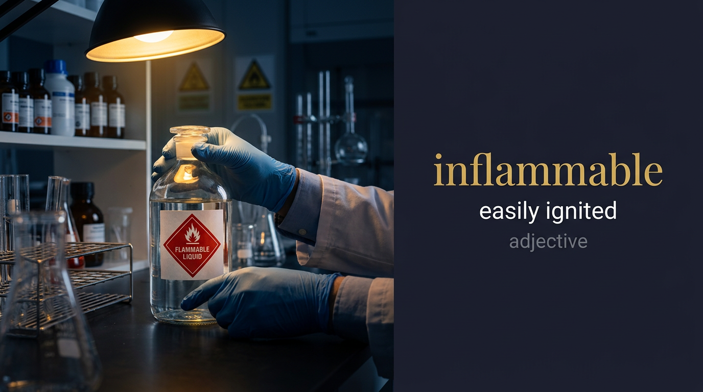 صورة توضيحية لمعنى كلمة Inflammable (قابل للاشتعال)