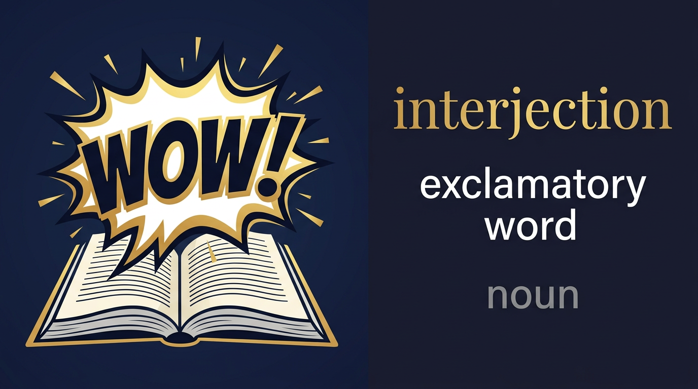 صورة توضيحية لمعنى كلمة Interjection (تعبير تداخلي)