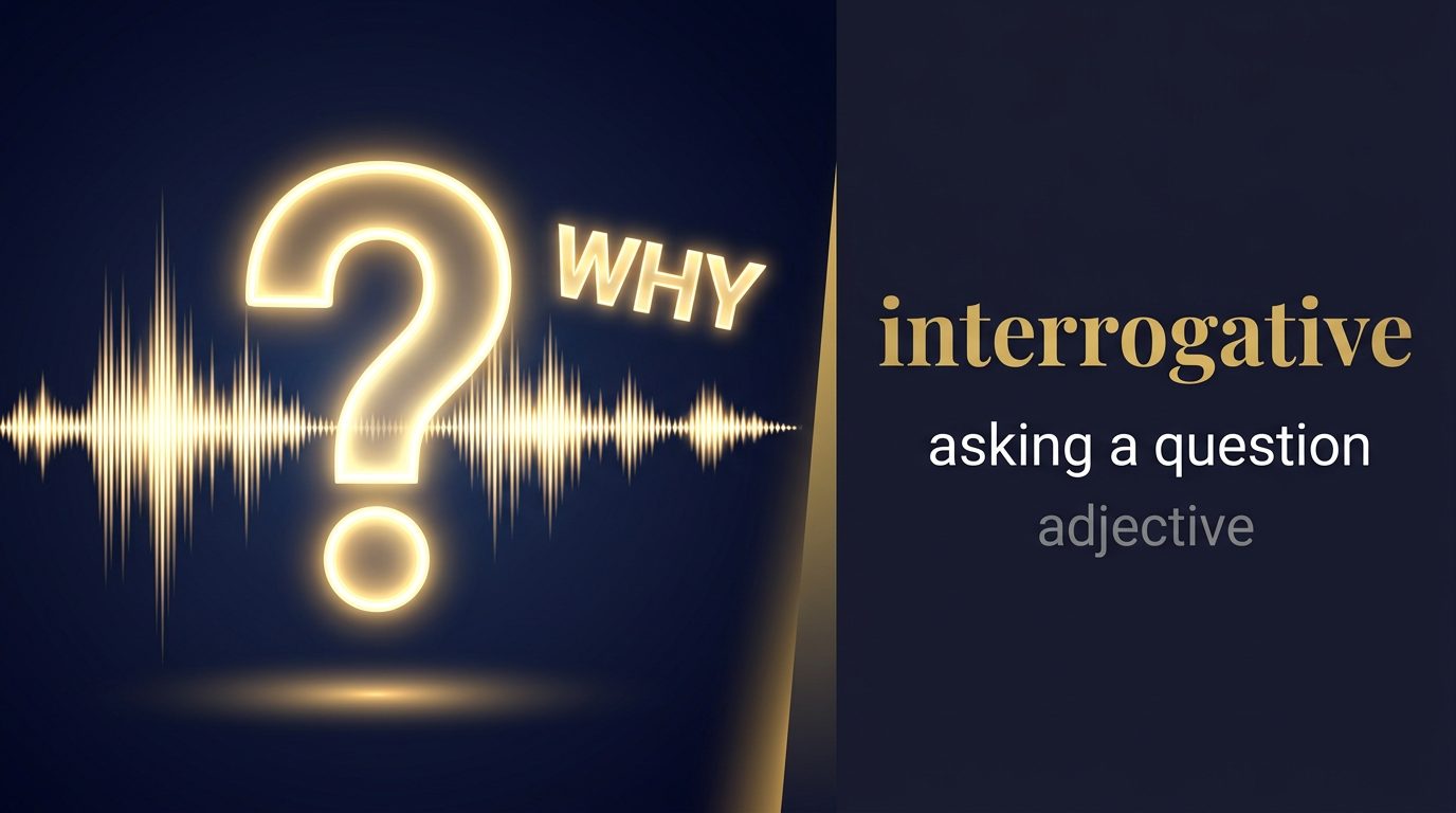 صورة توضيحية لمعنى كلمة Interrogative (استفهامي وسؤالي)
