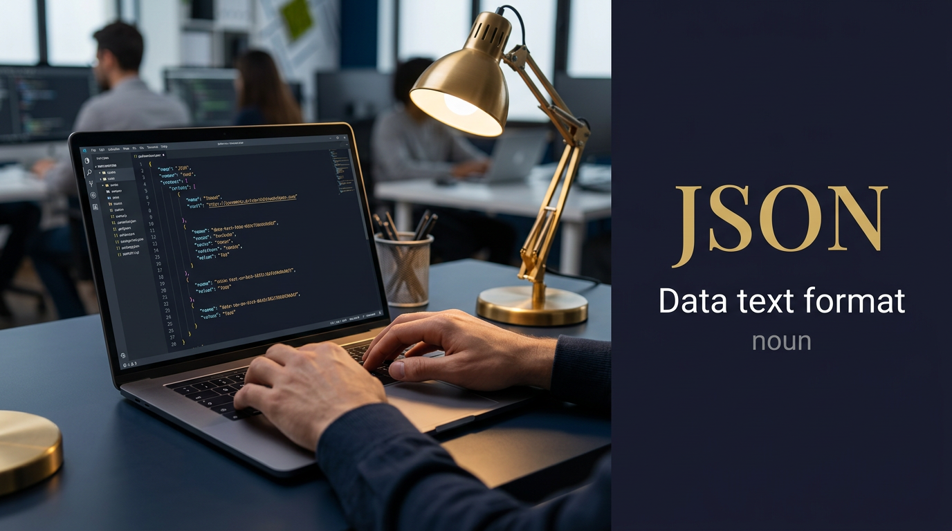 صورة توضيحية لمعنى كلمة JSON (ترميز كائنات جافاسكريبت)