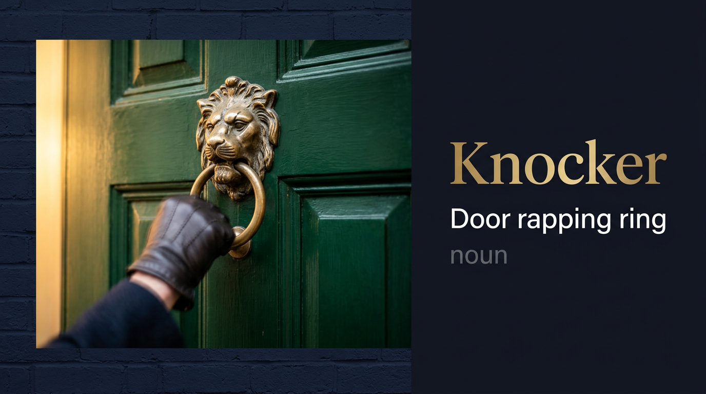 صورة توضيحية لمعنى كلمة Knocker (طارق الباب)