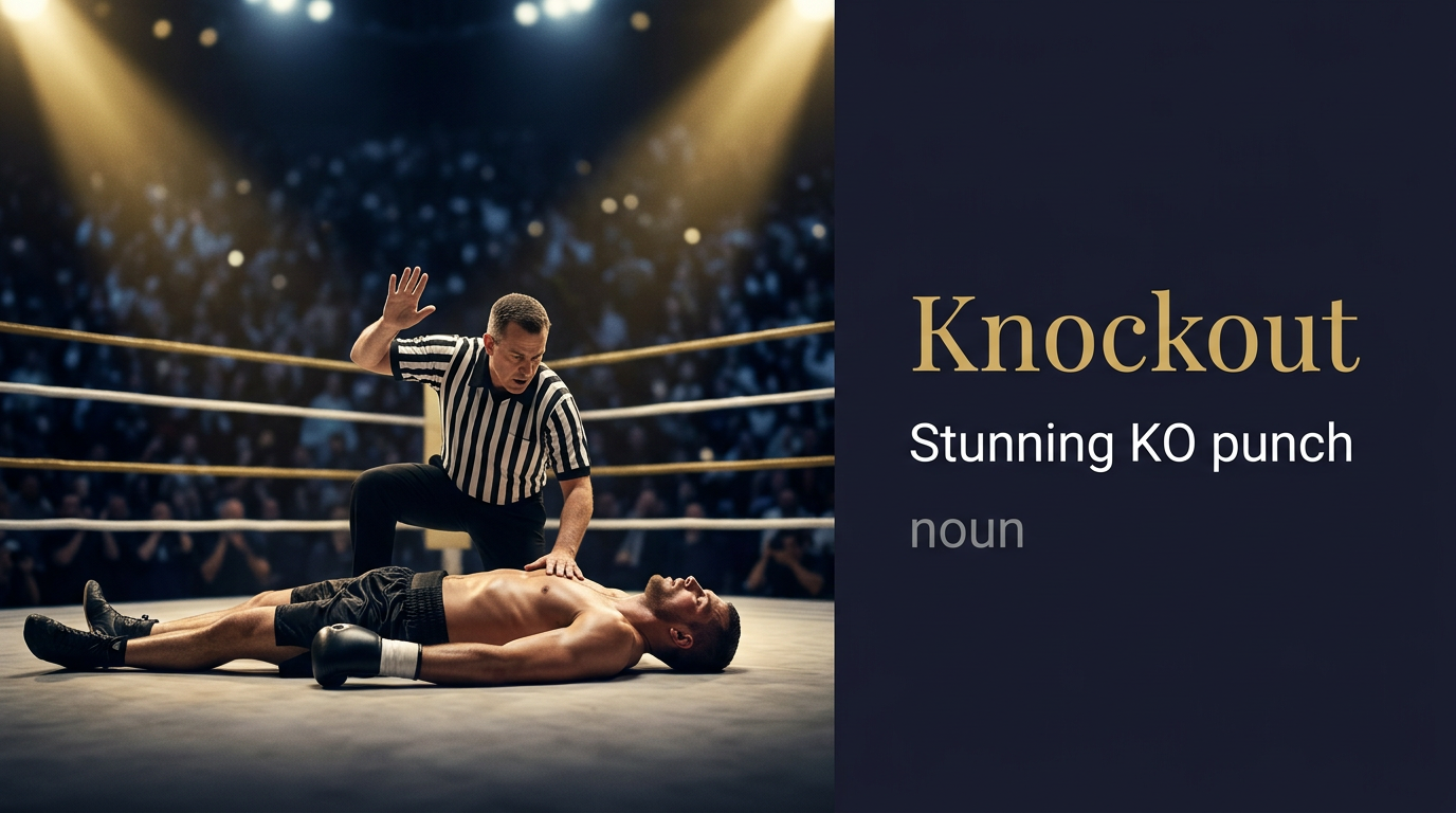 صورة توضيحية لمعنى كلمة Knockout (ضربة قاضية)