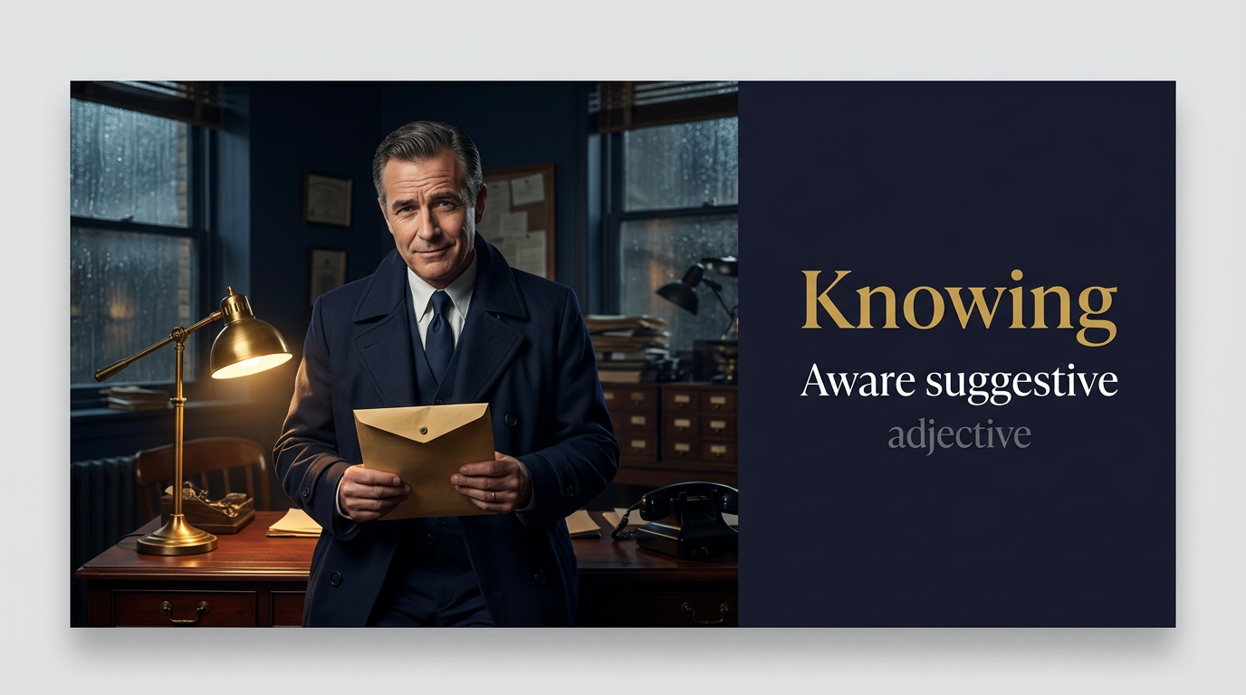 صورة توضيحية لمعنى كلمة Knowing (عالم ومُدرك)