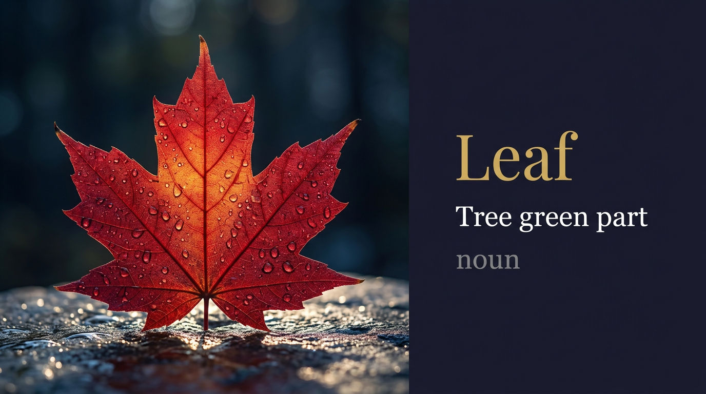 صورة توضيحية لمعنى كلمة Leaf (ورقة النبات)