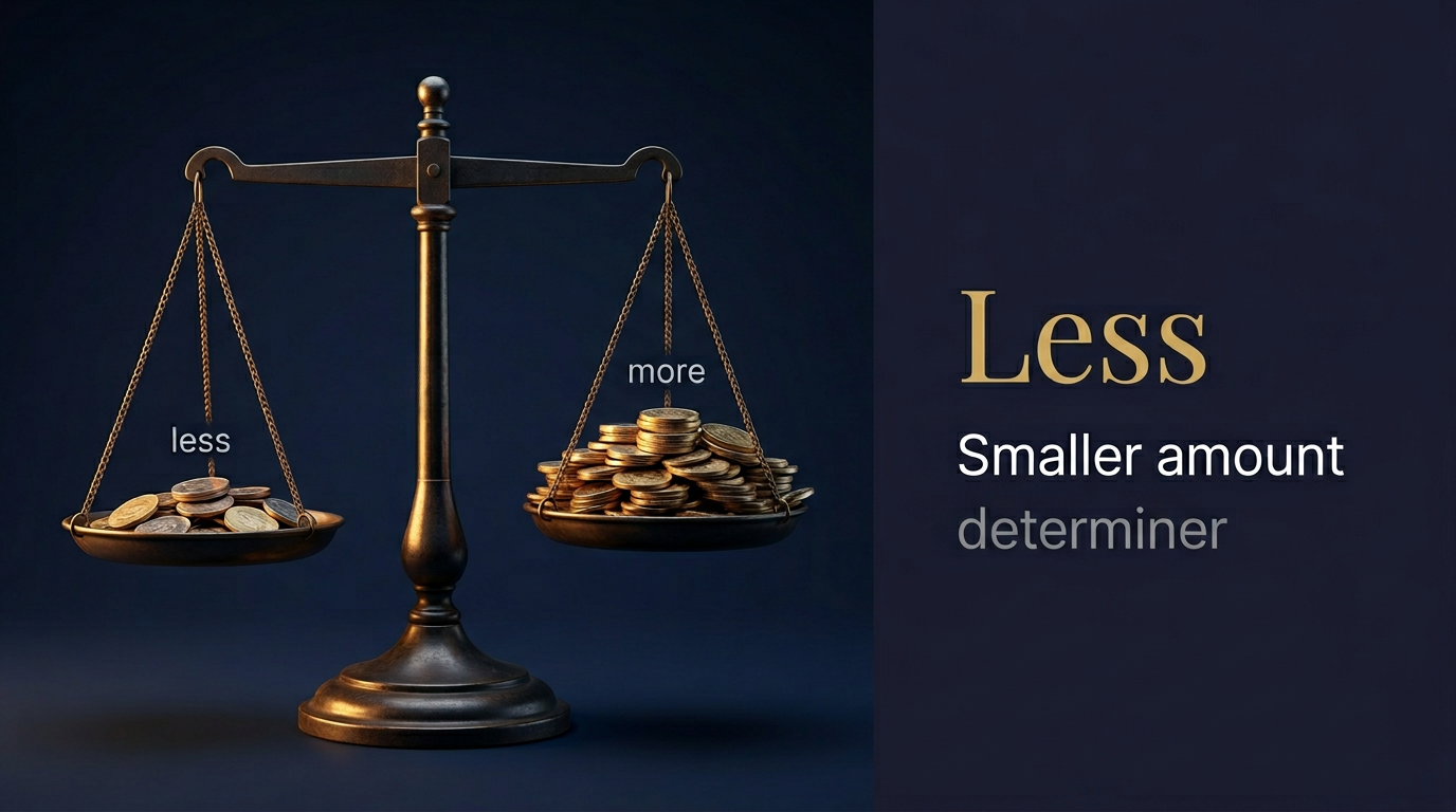 صورة توضيحية لمعنى كلمة Less (أقل)