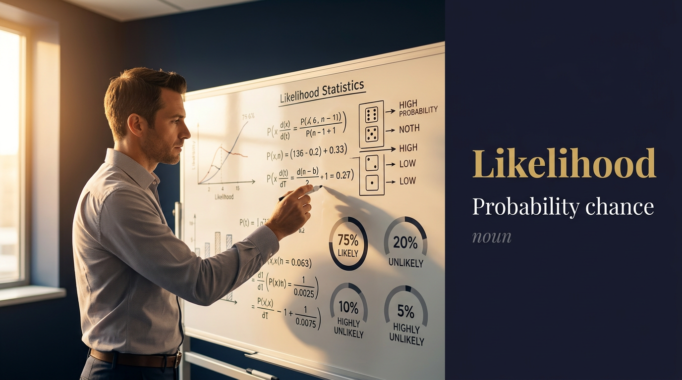 صورة توضيحية لمعنى كلمة Likelihood (الاحتمالية)