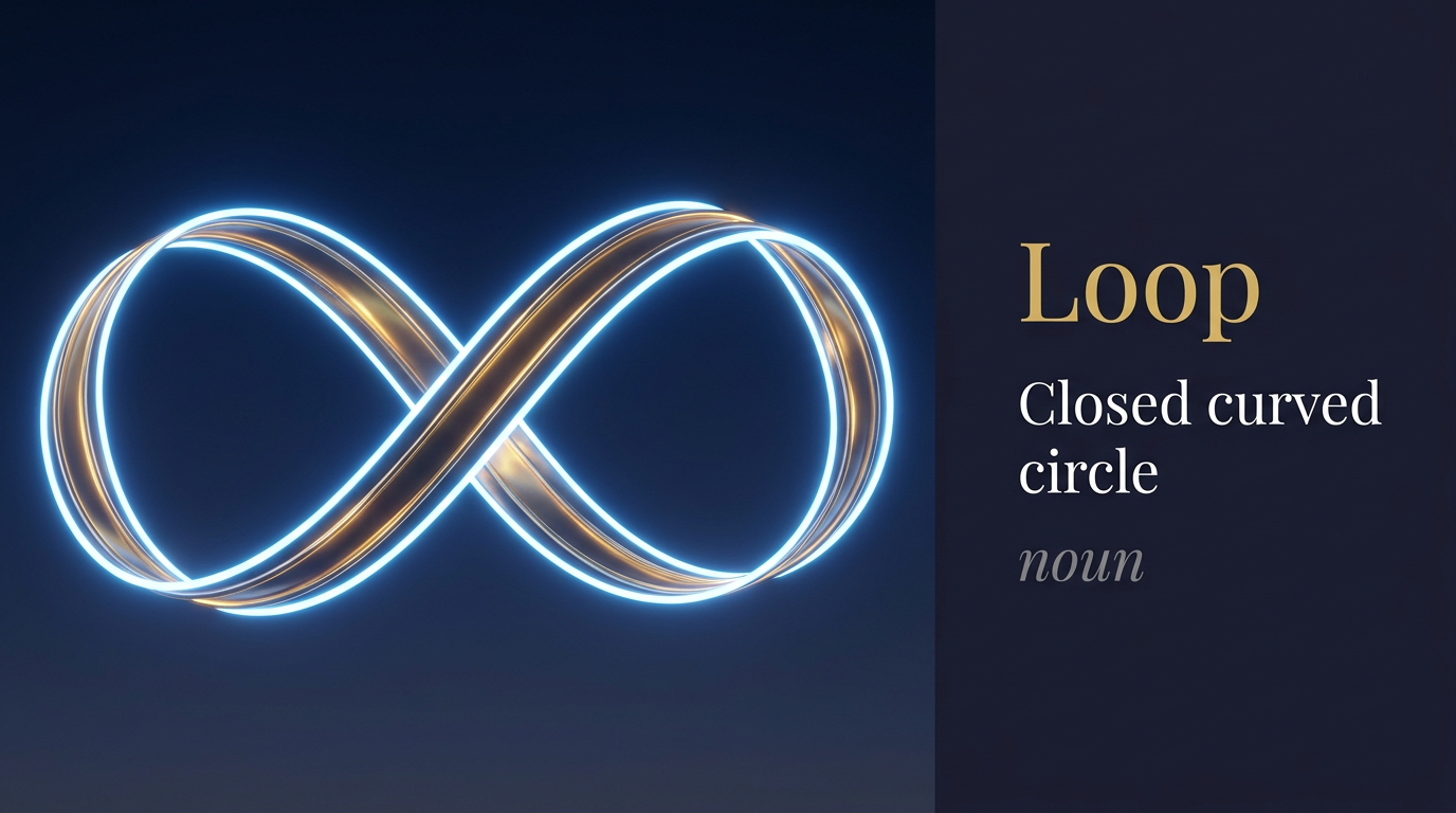 Loop (حلقة) — illustrated meaning of the English word Loop on GL Dictionary