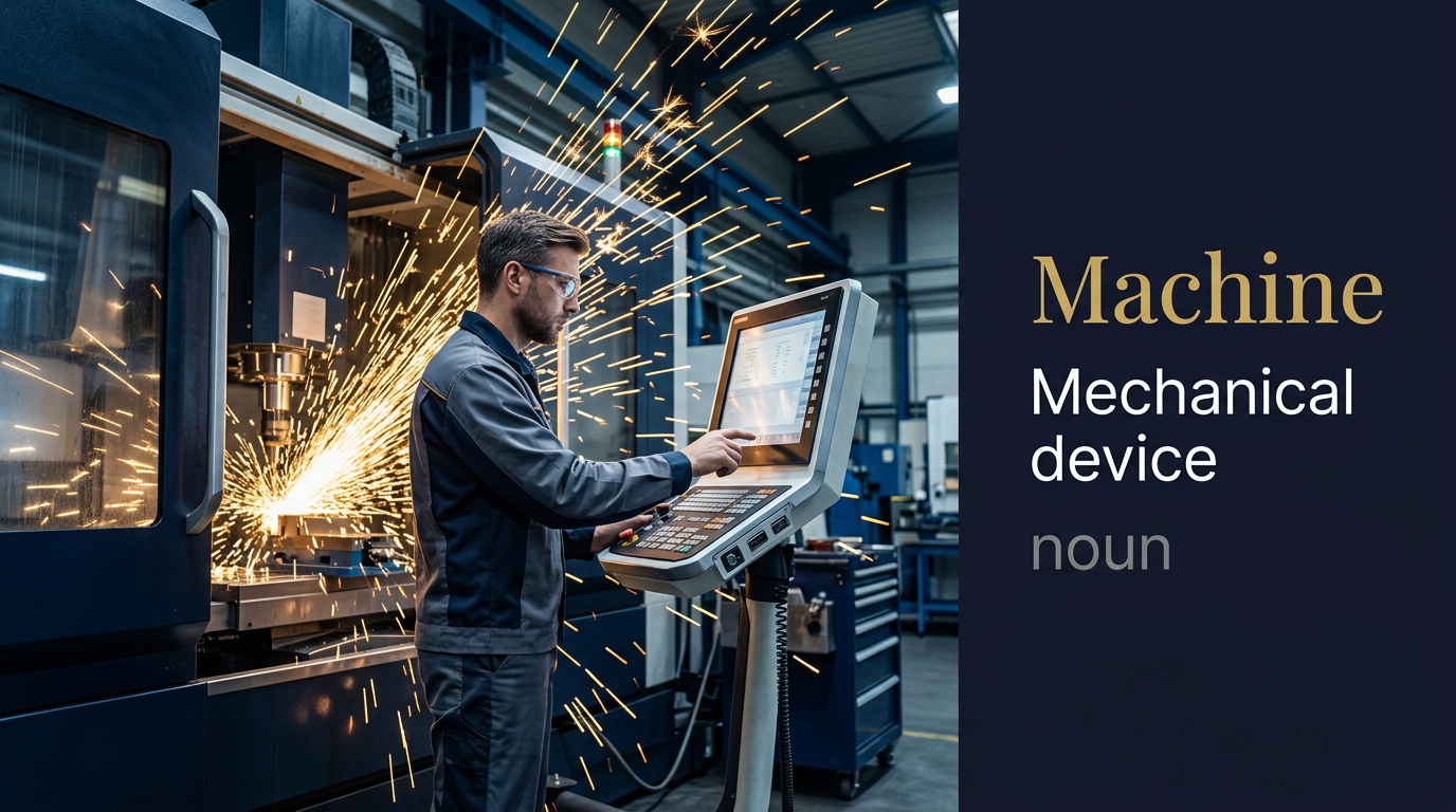 Machine (آلة) — illustrated meaning of the English word Machine on GL Dictionary