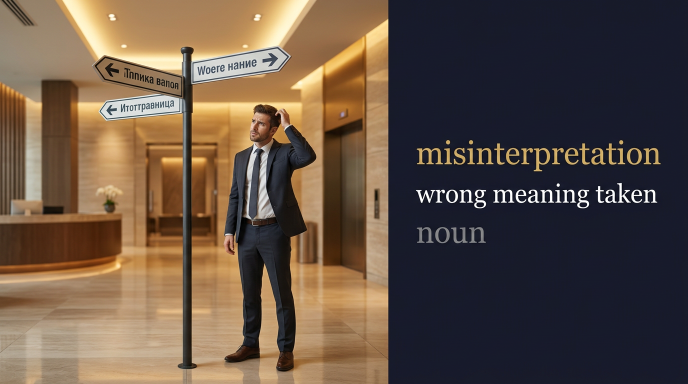 صورة توضيحية لمعنى كلمة Misinterpretation (سوء التفسير)