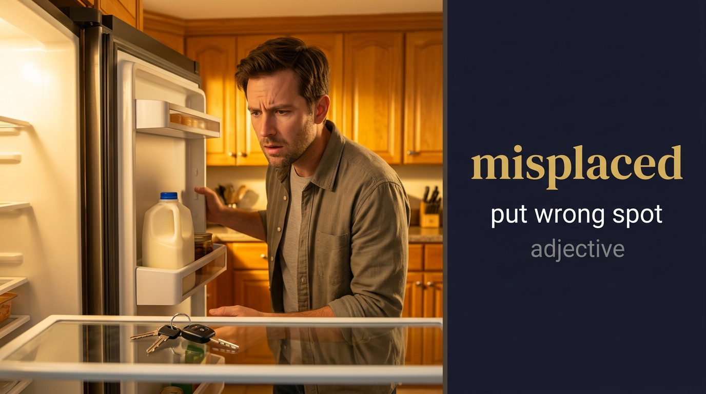 صورة توضيحية لمعنى كلمة Misplaced (في غير مكانه)
