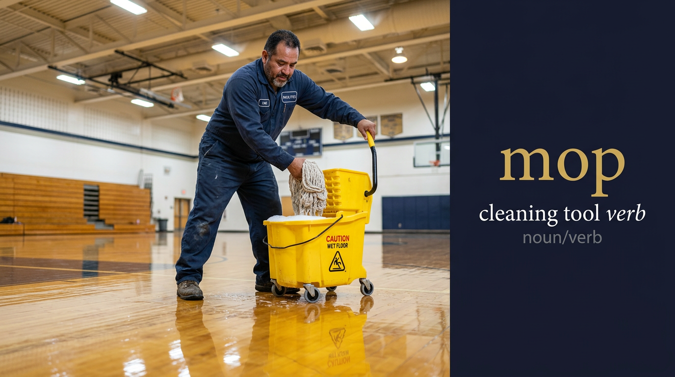 صورة توضيحية لمعنى كلمة Mop (الممسحة)
