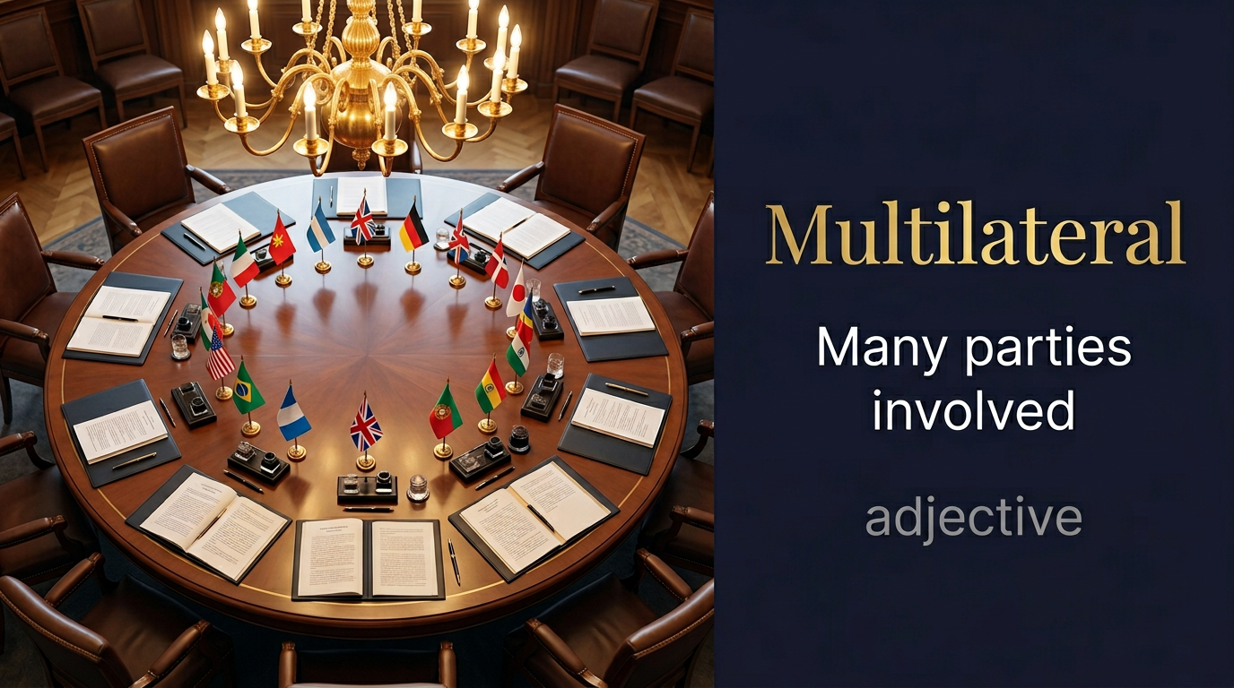صورة توضيحية لمعنى كلمة Multilateral (مُتعدد الأطراف)