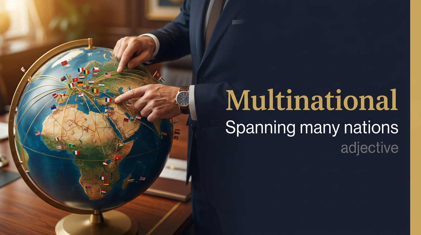 صورة توضيحية لمعنى كلمة Multinational (مُتعدد الجنسيات)