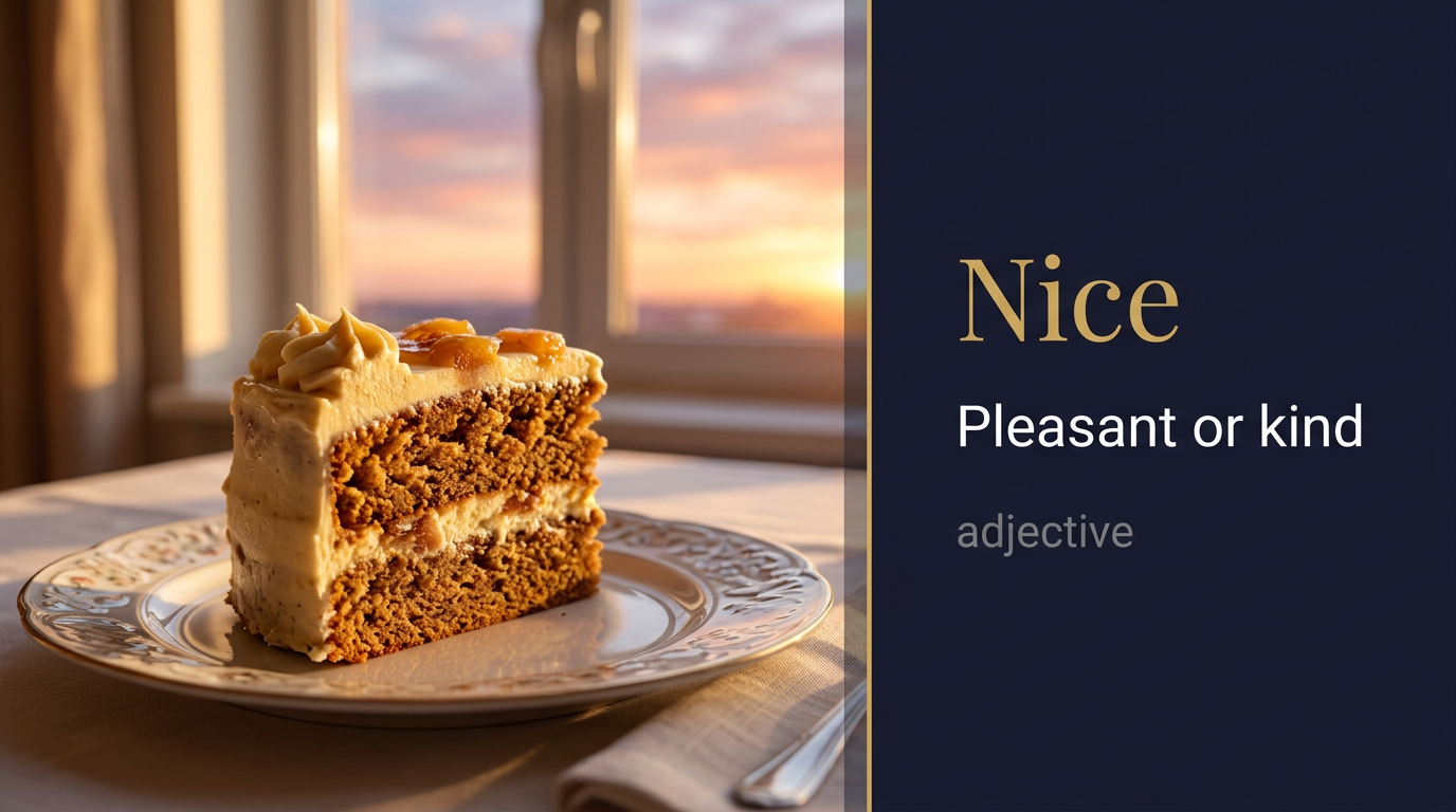 صورة توضيحية لمعنى كلمة Nice (جميل ولطيف ومُمتع)