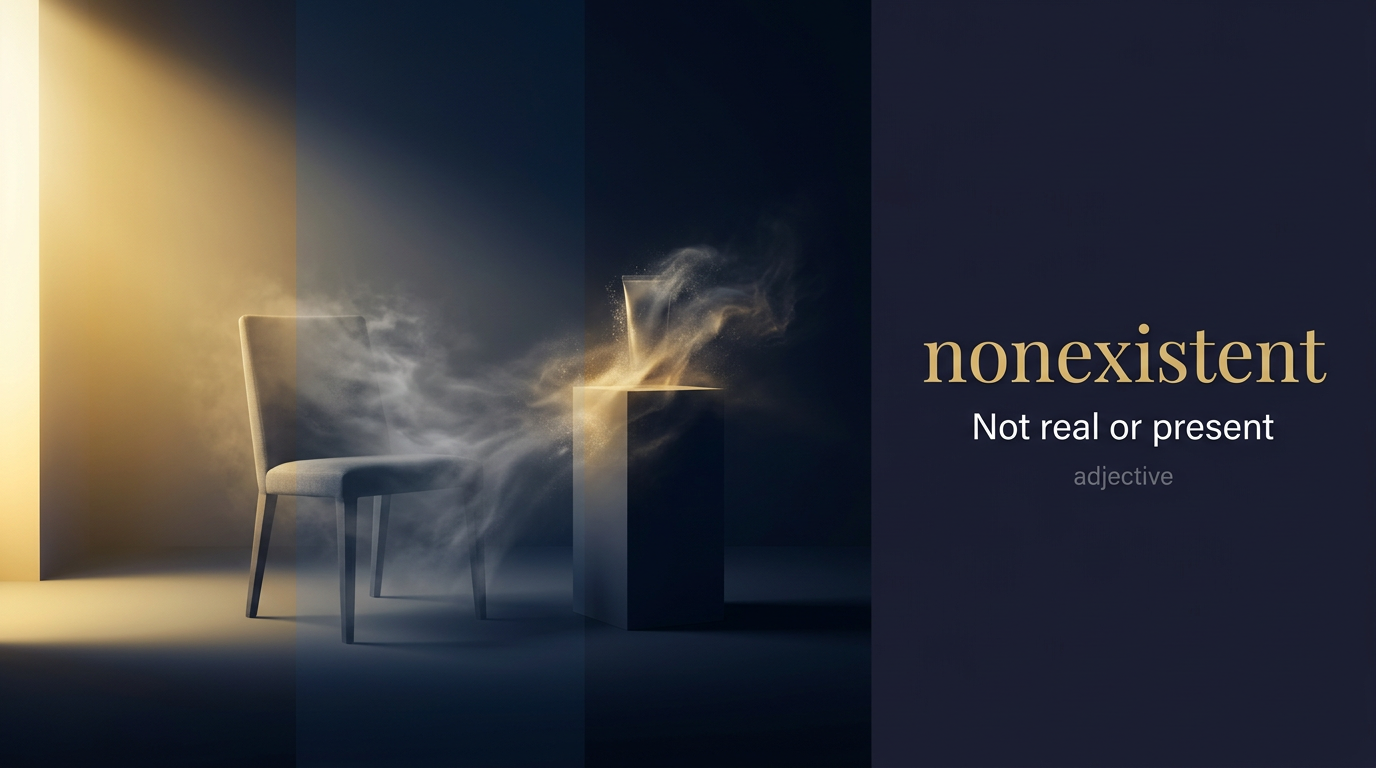 صورة توضيحية لمعنى كلمة Nonexistent (غير موجود)