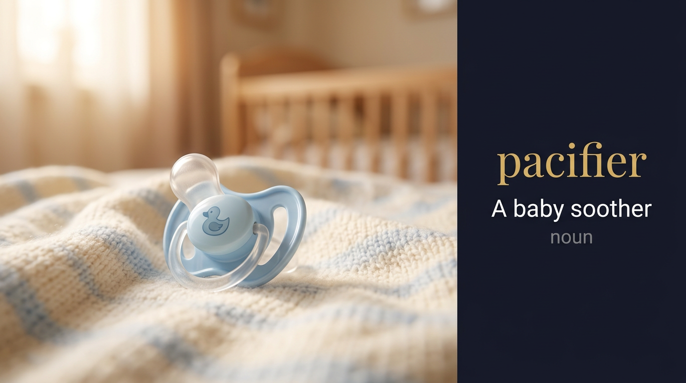 صورة توضيحية لمعنى كلمة Pacifier (مُصاصة الطفل - مُهدئ الأطفال)
