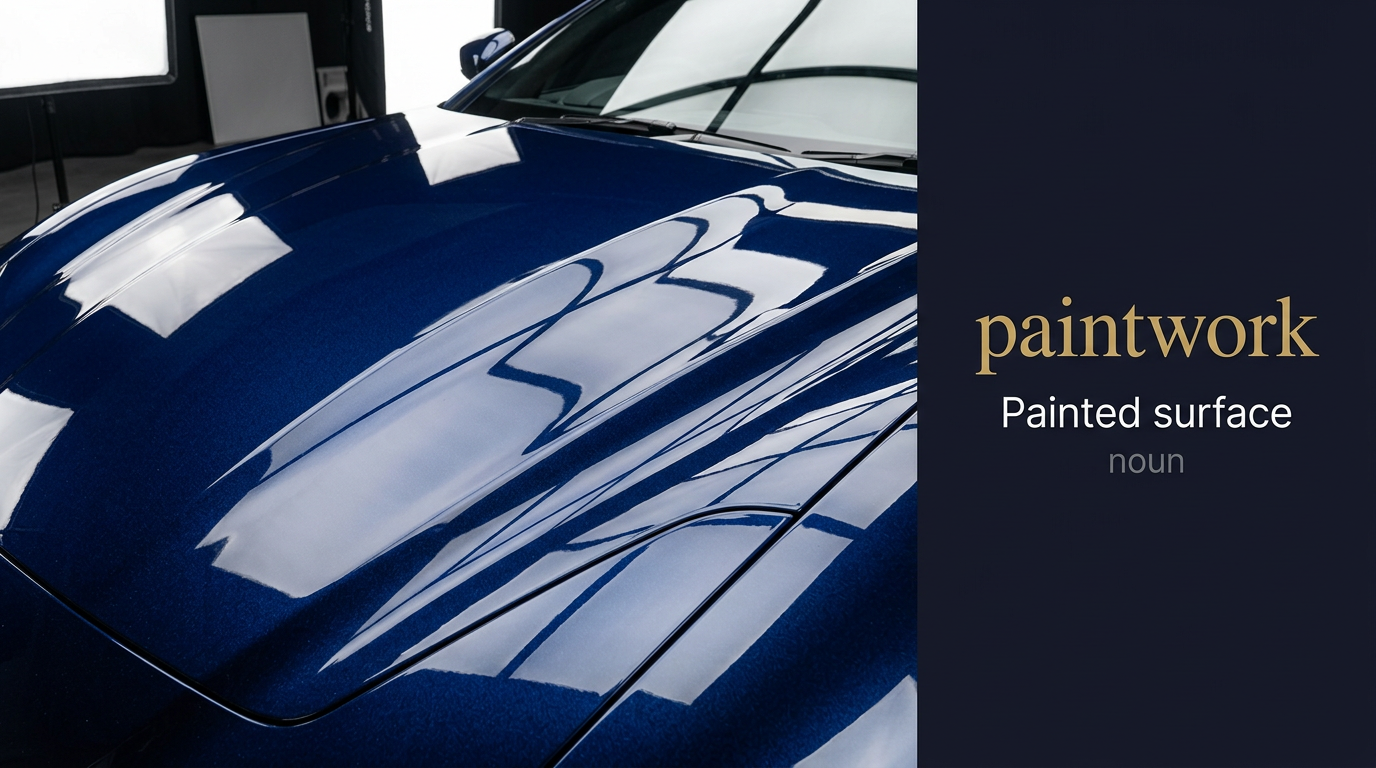 صورة توضيحية لمعنى كلمة Paintwork (أعمال الطلاء أو الدهان)