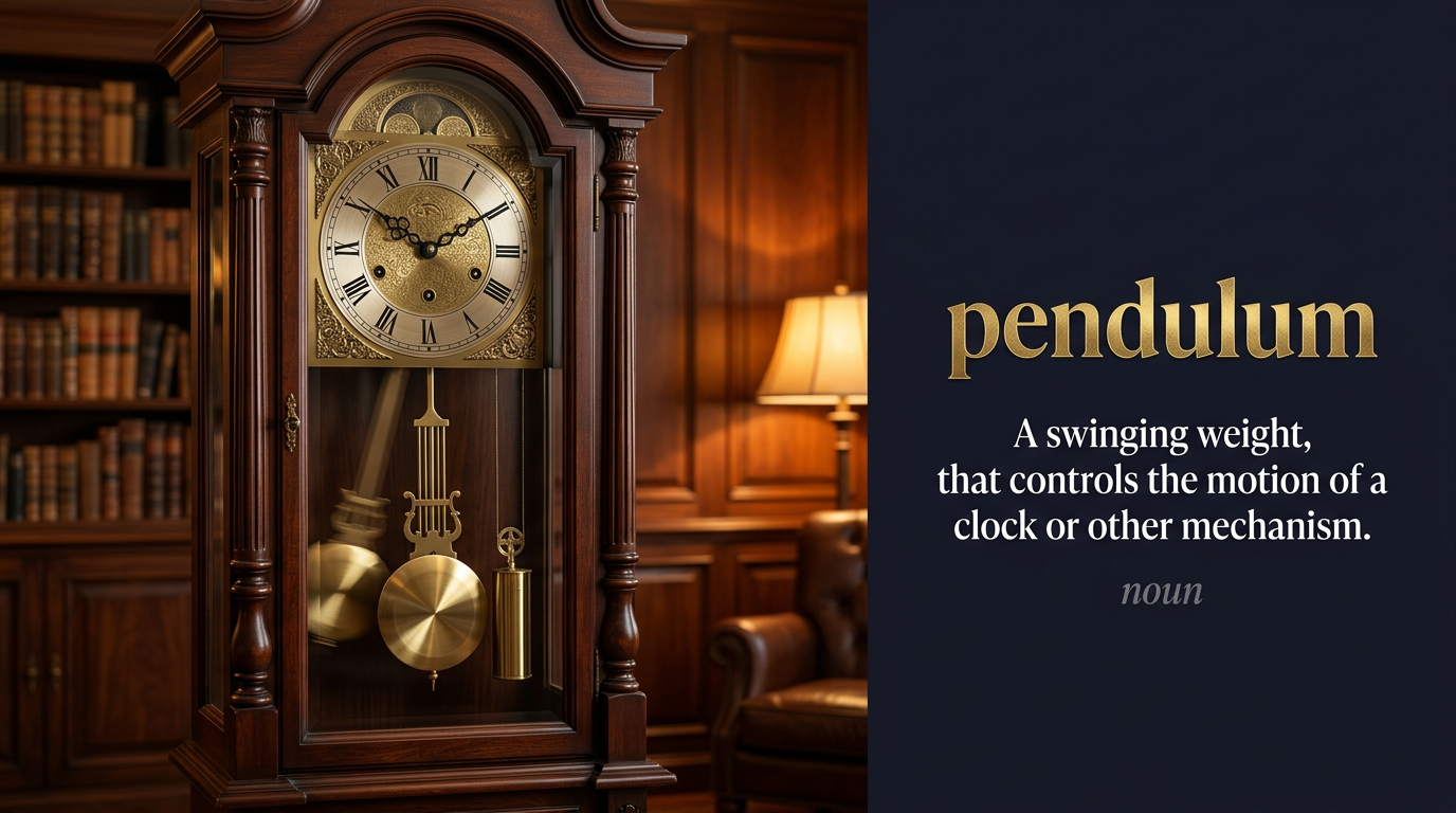 صورة توضيحية لمعنى كلمة Pendulum (البندول أو الكتلة المُتأرجحة)
