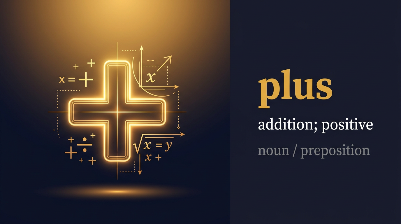 صورة توضيحية لمعنى كلمة Plus (علامة الجمع)
