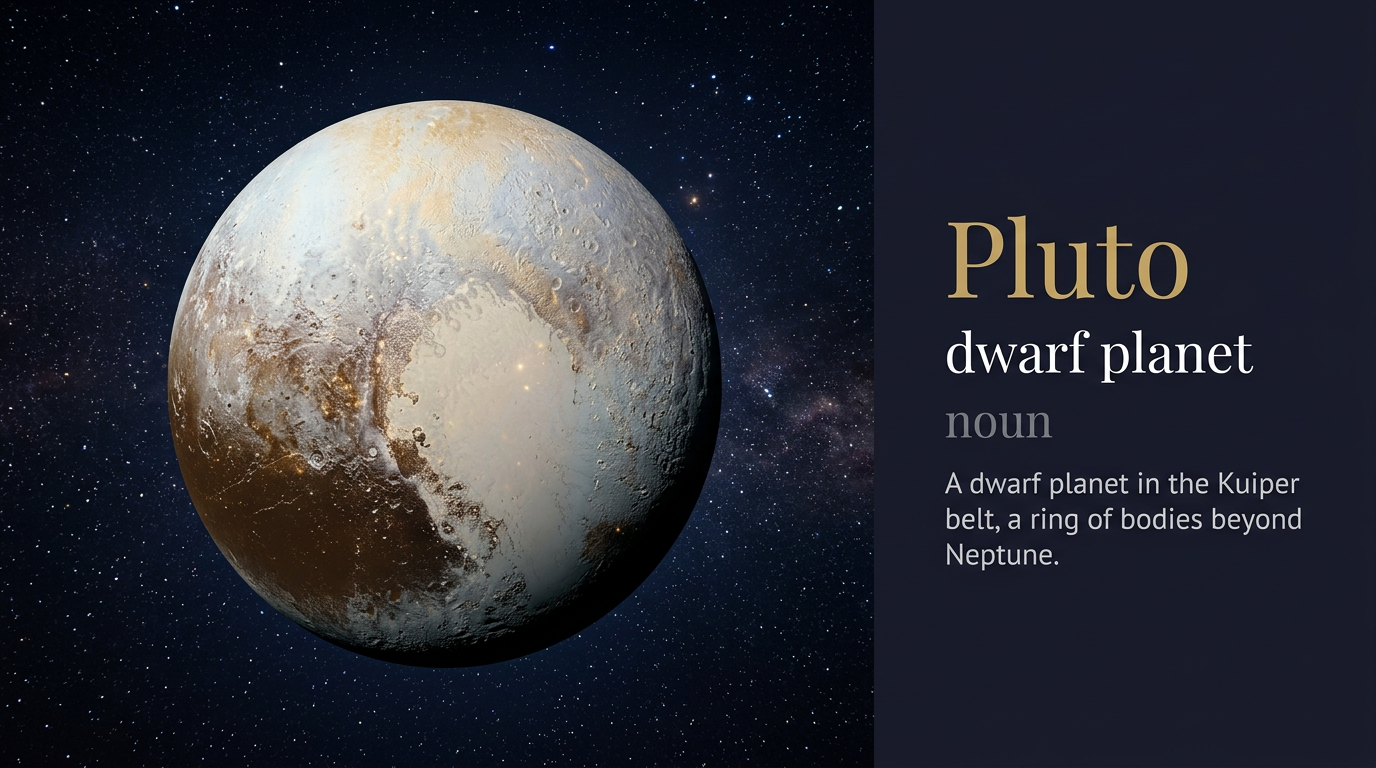 صورة توضيحية لمعنى كلمة Pluto (كوكب بلوتو)