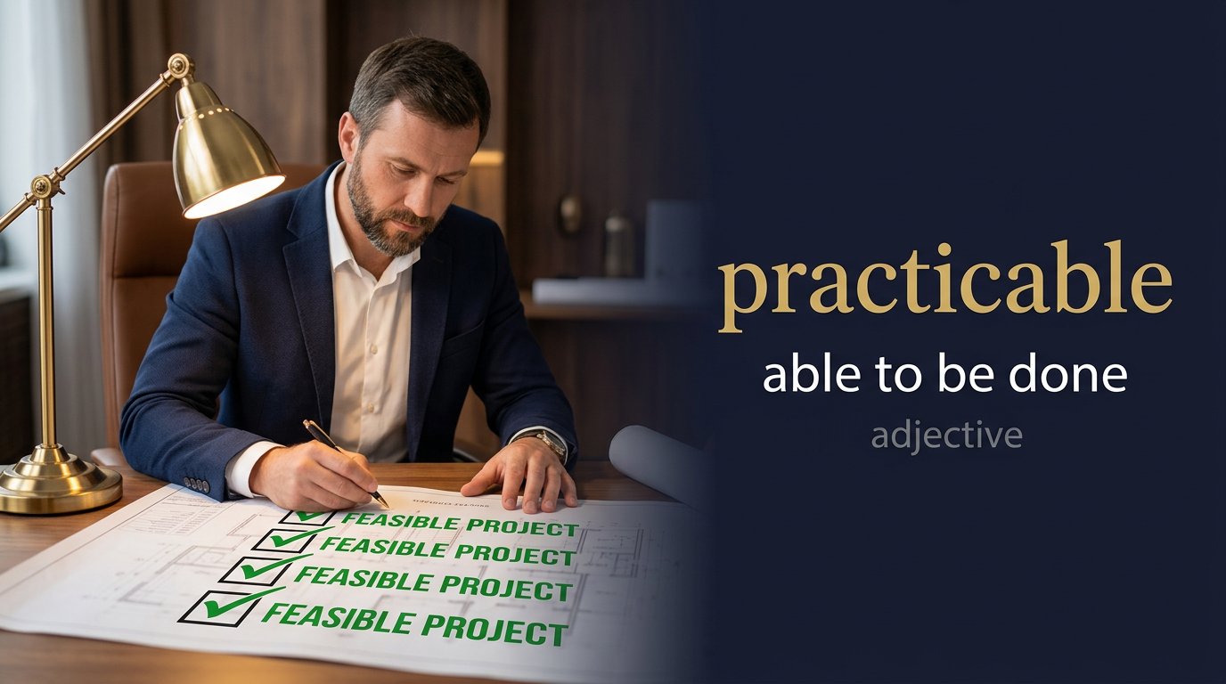 صورة توضيحية لمعنى كلمة Practicable (قابل للتطبيق)