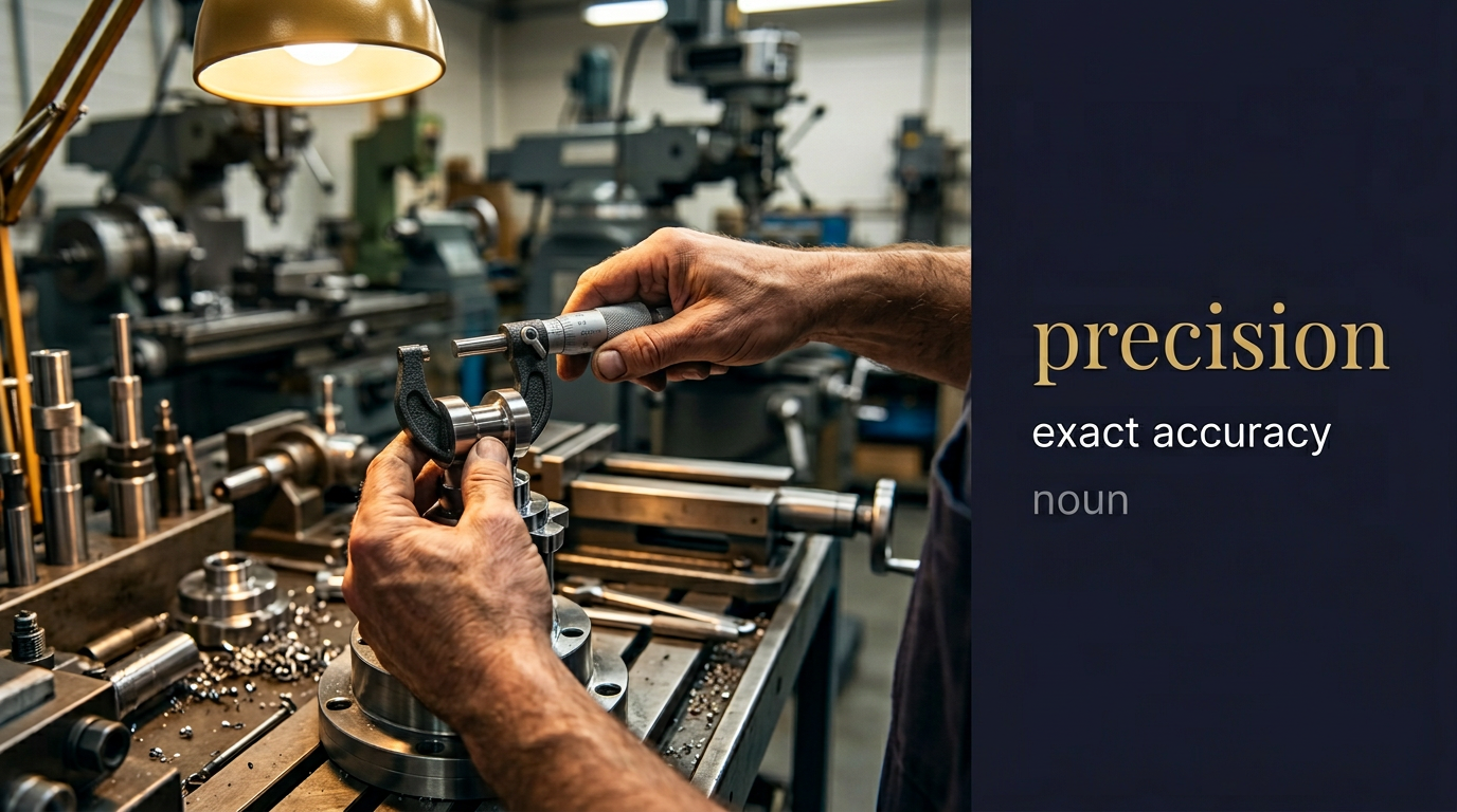 صورة توضيحية لمعنى كلمة Precision (دقة عالية)