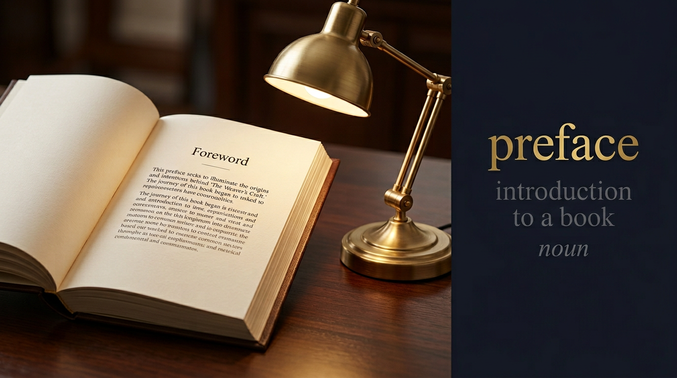 صورة توضيحية لمعنى كلمة Preface (مُقدمة الكتاب)