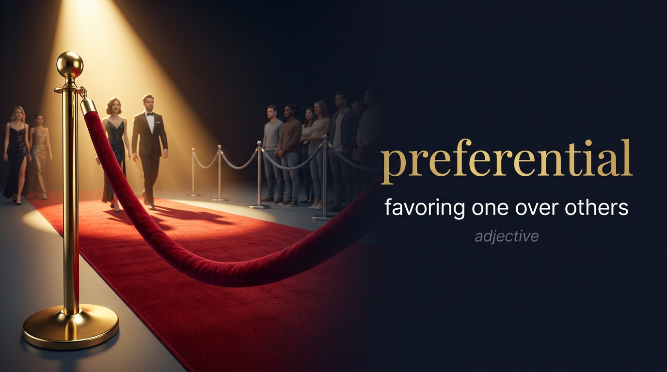 صورة توضيحية لمعنى كلمة Preferential (تفضيلي أو أولوي)