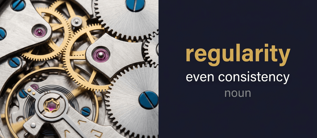 صورة توضيحية لمعنى كلمة Regularity (انتظام في الوقت أو التكرار أو النمط)