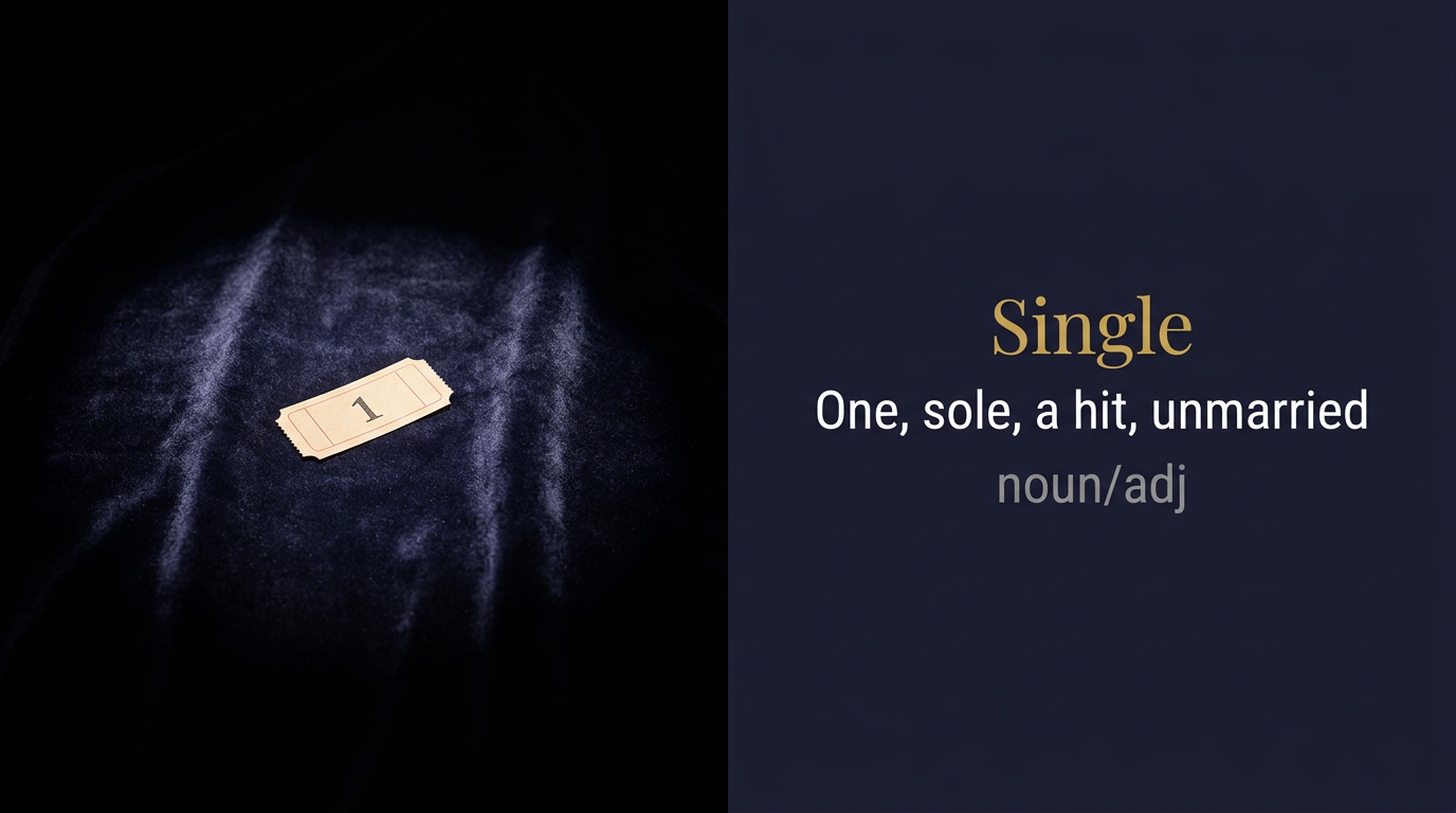 صورة توضيحية لمعنى كلمة Single (واحد أو فردي)