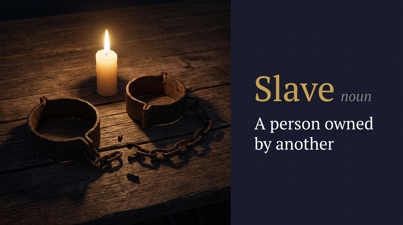 صورة توضيحية لمعنى كلمة Slave (شخص مملوك)