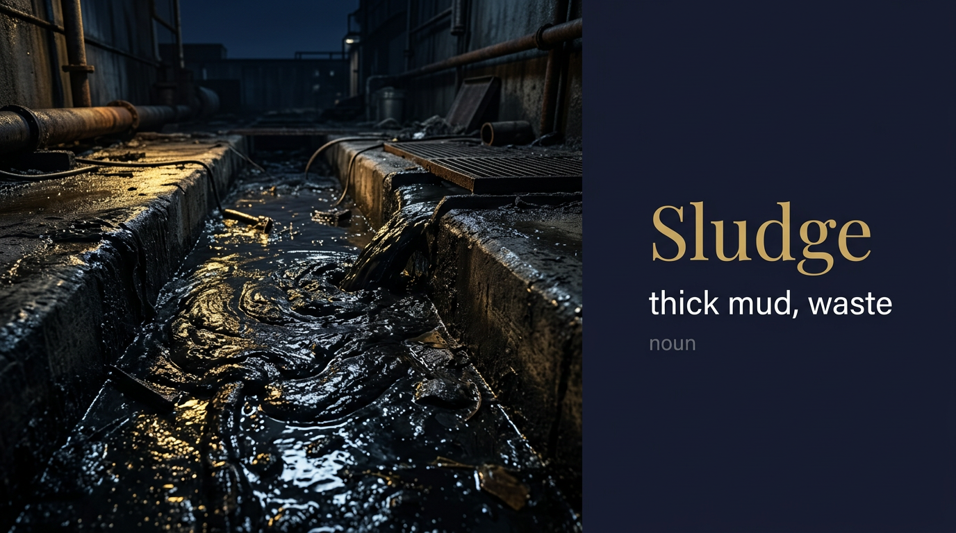 صورة توضيحية لمعنى كلمة Sludge (وحل كثيف)
