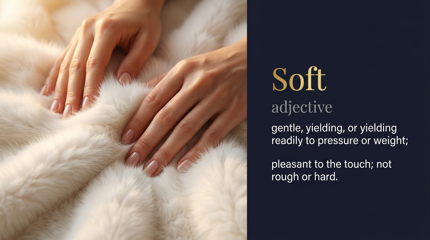 صورة توضيحية لمعنى كلمة Soft (ناعم ولطيف)