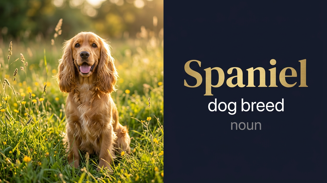 صورة توضيحية لمعنى كلمة Spaniel (كلب صيد)