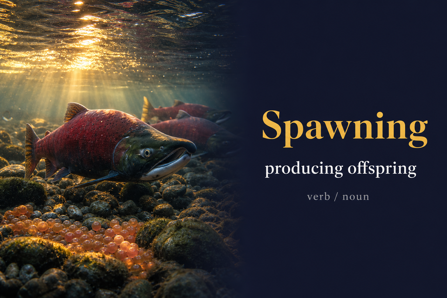 صورة توضيحية لمعنى كلمة Spawning (توليد / تفريخ)