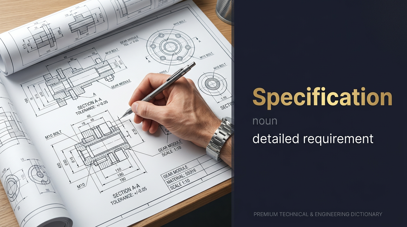 صورة توضيحية لمعنى كلمة Specification (وصف تفصيلي)