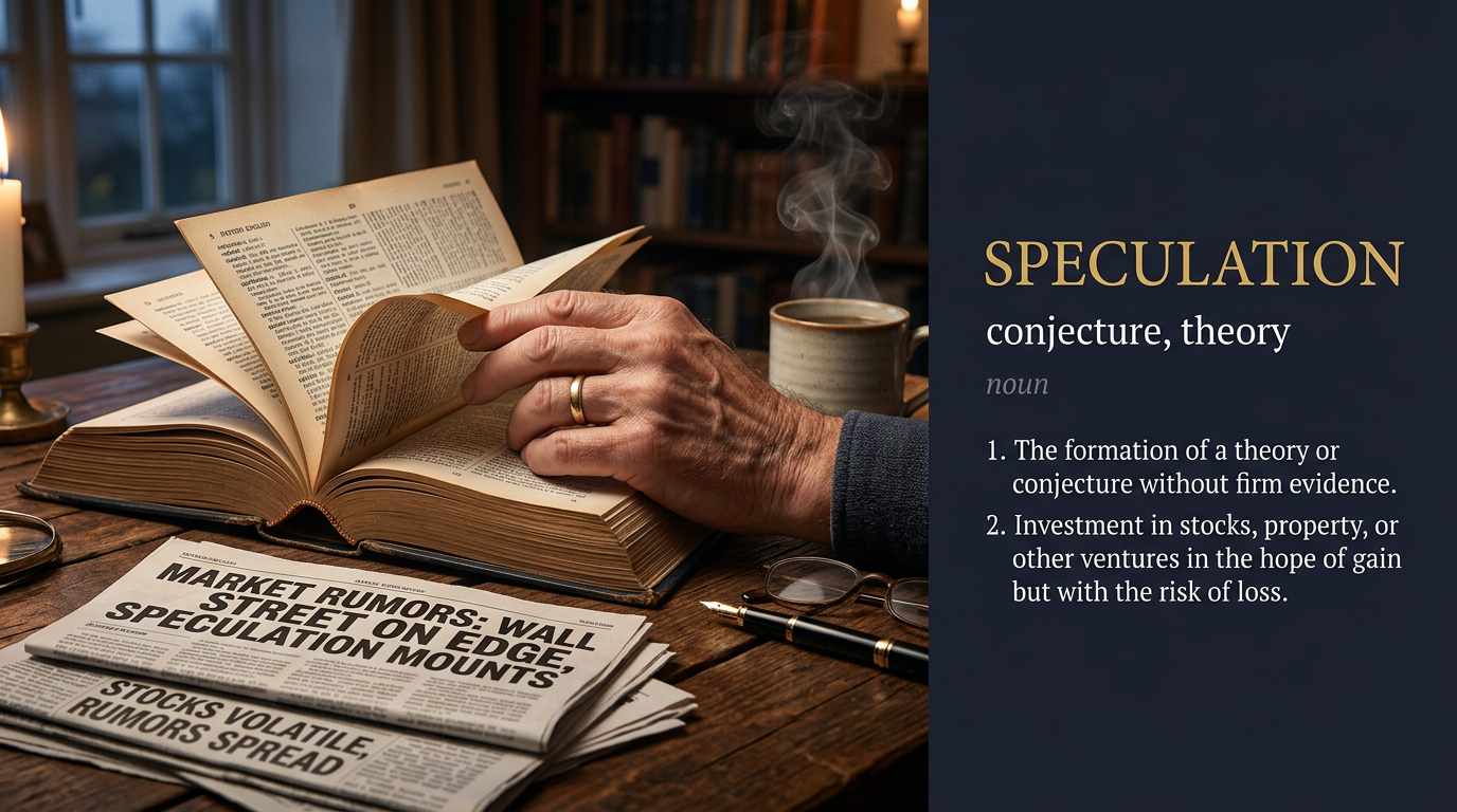 صورة توضيحية لمعنى كلمة Speculation (مُضاربة مالية)