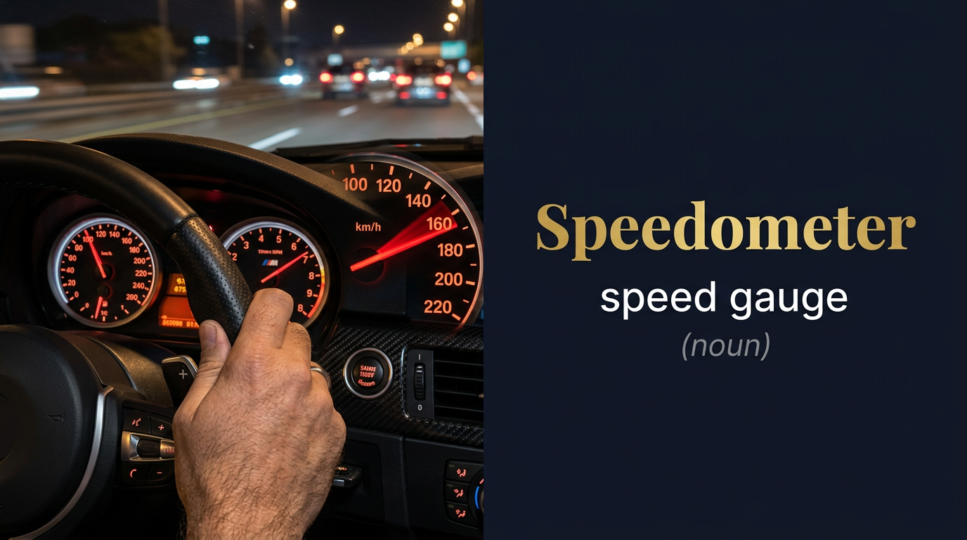 صورة توضيحية لمعنى كلمة Speedometer (عداد السرعة)